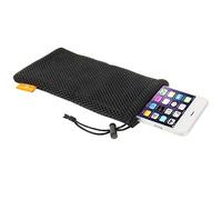 DFV mobile - Nylon Mesh Pouch Bag with Chain and Loop Closure para iPhone 15 Pro MAX (2023) - Black