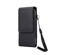 DFV mobile - Synthetic Leather Belt Pouch Case with Card Holder and 360 Swivel Clip para HI Nova 10 SE (2023) - Black