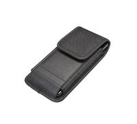 DFV mobile - Vertical Belt Holster Pouch with Card Slot Leather and Nylon para Smartphone para Huawei Mate XT Ultimate (2024) - Black