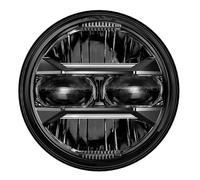 Dfvajwc Auxiliar para Moto Faro Delantero LED De 5,75 Pulgadas Con Proyector Angel Eyes H4 3/4" Para Sportster Dyna Iron 883, Luz Diurna Intermitente(Blanco)