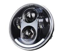 Dfvajwc Auxiliar para Moto Faro Delantero LED Para Sportster 883 Triple Low Rider Wide Glide, 1 Unidad, 5-3/4 5,75, Repuesto Para Motocicleta(Negro)