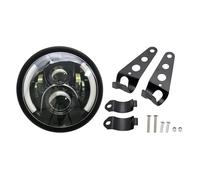 Dfvajwc Auxiliar para Moto Faro Delantero Para Motocicleta Para Choppe Bobber Street, Para Tracker Cafer Racer(Black full set)