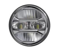 Dfvajwc Faros Delantero Faro LED Para Motocicleta 5,75 Pulgadas Proyector Angel Eyes H4 5 3/4" Faro DRL Señal Giro Para Sportster Dyna Iron 883 Focos Delanteros(Amarillo)