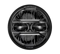 Dfvajwc Faros Delantero Faro LED Para Motocicleta 5,75 Pulgadas Proyector Angel Eyes H4 5 3/4" Faro DRL Señal Giro Para Sportster Dyna Iron 883 Focos Delanteros(Blanco)