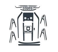 Dfvajwc Película Protectora TPU HD Consola Central Puerta Coche Para Range Para Rover Evoque L551 Protector Navegación Aire Acondicionado Navegación Protection Film(Full Set)