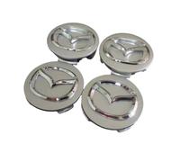 DFVBNH Coche Tapacubos para Mazda CX-7 2006-2012, Tapas Centrales Tapas de Buje Central Centro Rueda Tapas Llantas Impermeable AntióXido Accesorios 4 PCS,Silver-56mm-A
