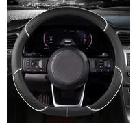 DFVOOP Funda Volante Coche, para Opel Grandland X 2017-2022 Cubierta Volante de Cuero de Microfibra,Antideslizante Transpirable Duradera Cubierta Funda,A-O