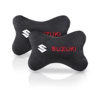 DFVOOP Reposacabezas Coche Cojin, para Suzuki IGNIS Alto Jimny SX4 Swift Vitara S.Cross Samurai Almohada De Coche De Cuero con Espuma Viscoelástica,Asientos de Conducción para Pasajeros