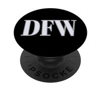 DFW Dallas Fort Worth Texas Airport Código Minimalista PopSockets PopGrip Adhesivo