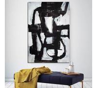 DFZEWKI Cuadro en lienzo, arte moderno nórdico en blanco y negro, fotografía de plantas, láminas abstractas para pared, decoración de sala de estar (50x75cm (20x30in)/Sin marco)