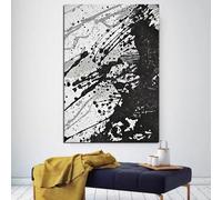 DFZEWKI Cuadro en lienzo, arte moderno nórdico en blanco y negro, fotografía de plantas, láminas abstractas para pared, decoración de sala de estar (50x75cm (20x30in)/Sin marco)