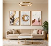 DFZEWKI Obra de arte minimalista moderna Vida sencilla para la decoración de paredes de sala de estar, dormitorio, cocina, pasillo y escaleras (50x75cm (20x30in) x 3 / Sin marco)