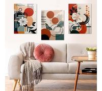 DFZEWKI Pósteres de arte mural estilo boho, lienzos, decoración de pared para dormitorio, láminas abstractas, cuadros para sala de estar, baño y decoración del hogar (20x30cm (8x12in) x3/Sin marco)