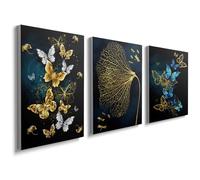 DFZEWKI Pósteres de arte mural estilo boho, lienzos decorativos para dormitorio, láminas abstractas para sala de estar, baño y decoración del hogar (50x70cm (20x28in) x 3 / Sin marco)