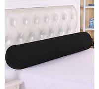 DG Catiee Almohada cilíndrica redonda, almohada para cabecera, soporte para el cuello, almohada lumbar suave y cómoda para sofá, cama, cierre de hueco (20 x 90 cm, negro)