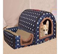 DG Catiee Caseta extra grande para perros grandes de lujo, caseta perros, cama para gatos, refugio para mascotas para perros grandes y medianos en interiores y exteriores (XXL (92 x 68 x 72 cm), L)