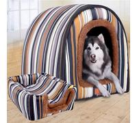 DG Catiee Caseta para perros extra grande de lujo, cama para perros grandes, tamaño XL, cueva para gatos, refugio para mascotas para perros grandes y medianos en interiores y exteriores (XL (75 x 57 x