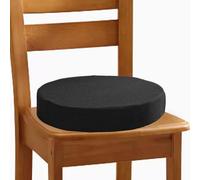 DG Catiee Cojines redondos antideslizantes de grosor de 3/5/8/10 cm, cojines extraíbles para sillas de interior, cojines de asiento para casa, oficina, jardín (40 x 40 x 8 cm, negro)