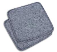 DG Catiee Juego de 2/4 cojines de asiento para silla de cocina, cojines de asiento portátiles para interiores, hogar, oficina, silla de jardín o taburete (2 unidades, 40 x 40 cm, gris)