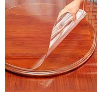 DG Catiee Mantel de PVC transparente, protector de mesa redondo, mantel de plástico transparente, antideslizante, impermeable, protector de muebles (redondo, 60 cm)