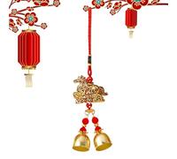 Dgayaeic Campanas de Viento para Exterior - de Caballo de Metal de 23 Centímetros | Campana de Viento de Caballo de Bendición del Año Nuevo Chino | para Jardín Patio Traspatio Porche Interior Fiesta