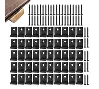 Dgayaeic Clips para Tarima,Con tornillos y herramientas de fijación pesadas,50 Clips De Inicio Para Fijar Tarimas Exteriores | Para uso en espacios exteriores: jardín, sendero, patio, porche, balcón,