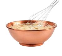 Dgayaeic Cuenco de cobre puro | Recipientes grandes de almacenamiento para mezclar | Cuencos para mezclar | para cocinar, cocinar, hornear, servir ensalada de frutas en el hogar
