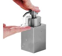 Dgayaeic Dispensador de jabón de manos de acero inoxidable, botella de bomba de loción recargable, dispensador de jabón de manos de acero inoxidable de 200 ml, para ducha, gel, champú, acondicionador