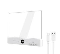 Dgayaeic Luz de libro plana inteligente, con brillo ajustable, 1200 mah, protección ocular LED recargable, página completa, luz nocturna libro lectura LED, tiempo de carga 3-4 horas, para cama