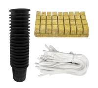 Dgayaeic Net para Hidroponía,Germinador sin Tierra | de Lana de Roca,para Jardineros, Cultivadores, Agricultores, Huertos Urbanos, Ventanas, Balcones, Vegetales, Frutas,