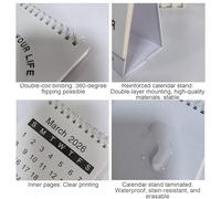 Dgayaeic Pequeño Calendario De Escritorio | Planificador de Enero 2026 a Junio 2027,Calendario Diario,Para Amigos, Familia, Estudiantes, Profesores, Hogar, Interior, Escuela, Oficina Y Escritorio