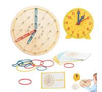 Dgayaeic Reloj de Juguete para Niños - Juego Educativo de Manual | Reloj para Enseñar la Hora a los Niños | para Educación Juego Entretenimiento e Interacción en Hogar Escuela y Salón de