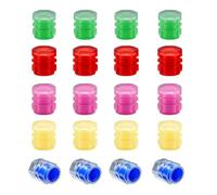 Dgayaeic Válvulas Neumático Luminosas - 20 Protectores Brillantes en Oscuridad para Válvulas de Ruedas de Coche,Decorativas para Vástagos de Coche - para Moto Competición Offroad Ciudad