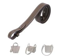 DGAZ Correa de Cuero TC Corta para Picotin, 2,7 cm, 50 cm, Etoupe | Cuero TC Premium, Hecho a Mano, Herrajes Plateados, Caja de Regalo