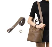 DGAZ Correa de Hombro de Cuero TC para Bolso Hermès InTheLoop, Correa de Repuesto Ancha 3,7 cm x 70 cm, Ideal para Llevar al Hombro, con Caja de Regalo (Etoupe Grey, Accesorios Dorados)