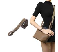 DGAZ Correa de Hombro de Cuero TC para Bolso Hermès Picotin/Lindy, Correa de Repuesto Ancha 3,7 cm x 70 cm, Ideal para Llevar al Hombro, con Caja de Regalo (Etoupe Grey, Accesorios Plateados)