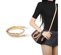 DGAZ Correa de Hombro de Cuero Vachetta para Bolso Speedy, Correa de Repuesto con Caja de Regalo y Anillas en D, Longitud Ajustable 105-120 cm (Beige, Ancho 1,5 cm)