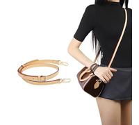 DGAZ Correa de Hombro de Cuero Vachetta para Bolso Speedy, Correa de Repuesto con Caja de Regalo y Anillas en D, Longitud Ajustable 105-120 cm (Beige, Ancho 1,2 cm)