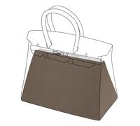 DGAZ Inserto de Soporte en Satén Premium para Bolso Birkin 20/25/30/35/40/45/50, Refuerzo con Memoria que Mantiene la Forma del Bolso (Etoupe Grey, BK30)