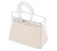 DGAZ Inserto de Soporte en Satén Premium para Bolso Birkin 20/25/30/35/40/45/50, Refuerzo con Memoria que Mantiene la Forma del Bolso (Craie, BK35)