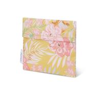 DGAZ Mini Neceser Femenino 12x13 cm, Bolsa Discreta para Compresas, Tampones y Cosméticos, Organizador Portátil de Tela o Satén, Elegante y Compacto (Rebirth)