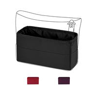 DGAZ Organizador Bolsos de Seda, Organizador Bolsa Interior Ligera para Gabrielle, inserto de bolsa para bolso (Black, Medium)