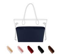 DGAZ Organizador Bolsos de Seda, Organizador Bolsa Interior Ligera para Never-Full BB/PM/MM/GM, inserto de bolsa para bolso (Blue Nuit, MM)