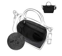 DGAZ Organizador de Bolso para Longchamp Le Pliage Energy, en Seda y Papel Dupont, con Bolsillo con Cremallera y Soporte para Botella, Inserto para Bolsos Ligero (Noir, Energy XS)