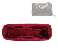 DGAZ Organizador de Bolsos, Bolso Insertar de Seda para Chanel 19, Organizador Bolsas Interior Ligera (Vino rojo, Jumbo 30)