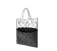 DGAZ Organizador de Bolsos Interior, Inserto para BAO BAO Issey-Miyake Lucent Tote, Forro de Seda y Exterior de Papel Dupont, con Bolsillo con Cremallera, Ligero (Nero, 8 Grids)