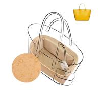 DGAZ Organizador de Bolsos Interior, Inserto para Gyard Saint louis PM/GM, Forro de Seda y Exterior de Papel Dupont, con Bolsillo con Cremallera y Porta Botellas, Ligero (Chai, Saint louis PM)