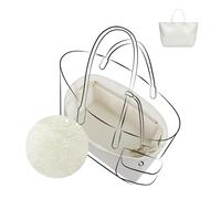DGAZ Organizador de Bolsos Interior, Inserto para Gyard Saint louis PM/GM, Forro de Seda y Exterior de Papel Dupont, con Bolsillo con Cremallera y Porta Botellas, Ligero (Craie, Saint louis PM)