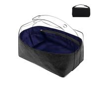 DGAZ Organizador de Bolsos Interior, Inserto para Hermes Bride A Brac S/L, Forro de Seda y Exterior de Papel Dupont, con Bolsillo con Cremallera, Ligero (Blue Nuit, Small)