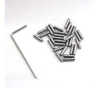DGBRSM 30 tornillos de ajuste de altura para puente de guitarra de acero inoxidable para Fender Stratocaster/Telecaster con llave, M3 x 10